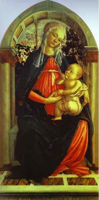 Sandro Botticelli Madonna of the Rosegarden oil painting image